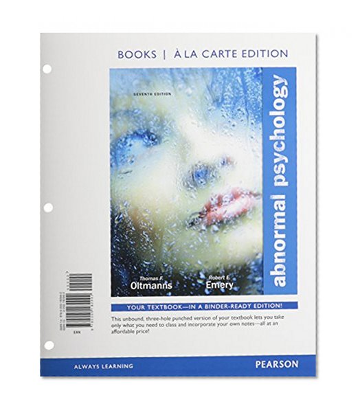 Abnormal Psychology, Books a la Carte Plus NEW MyPsychLab (7th Edition)