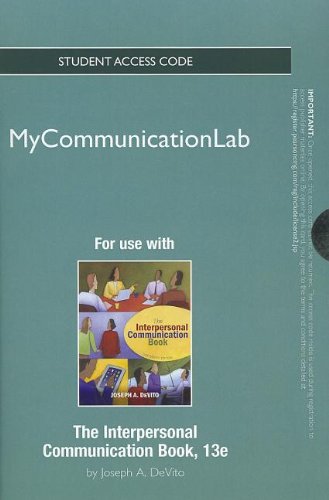NEW MyCommunicationLab -- Standalone Access Card -- for The Interpersonal Communication Book (13th Edition) (Mycommunicationlab (Access Codes))
