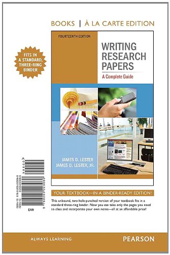 Writing Research Papers: A Complete Guide, Books a la Carte Edition (14th Edition)