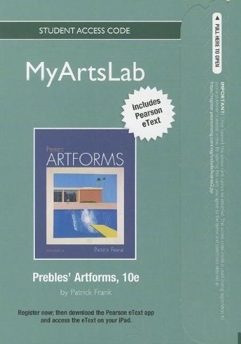 NEW MyArtsLab with Pearson eText -- Standalone Access Card -- for Prebles' Artforms  (10th Edition) (MyArtsLab (Access Codes))