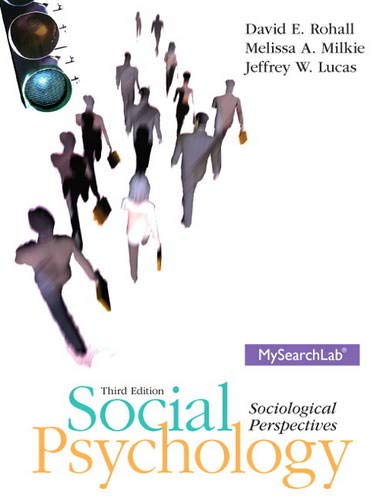 Book Cover Social Psychology: Sociological Perspectives, 3rd Edition (Mysearchlab)