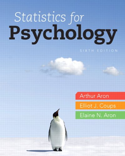 Book Cover Statistics for Psychology, 6th Edition