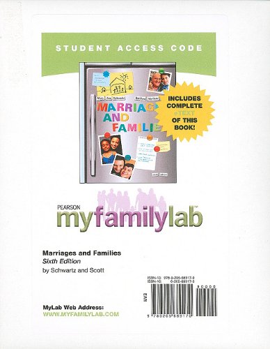 NEW MySocLab with Pearson eText -- Standalone Access Card -- for Marriages and Families (6th Edition) (Myfamilylab (Access Codes))