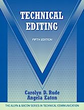 Book Cover Technical Editing (The Allyn & Bacon Seriesin Technical Communication)