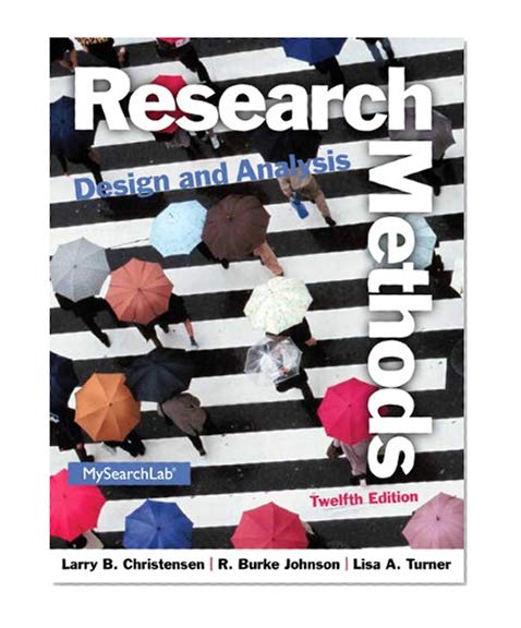 Book Cover Research Methods, Design, and Analysis (12th Edition)