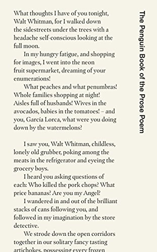 The Penguin Book of the Prose Poem: From Baudelaire to Anne Carson