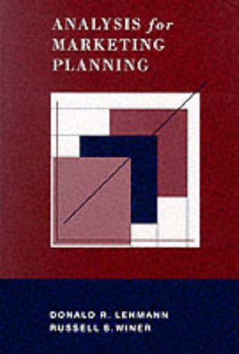 Analysis for Marketing Planning (Irwin Series in Marketing)