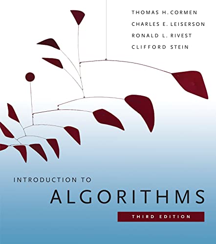 Book Cover Introduction to Algorithms, 3rd Edition (The MIT Press)
