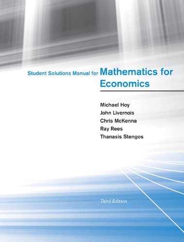 Book Cover Student Solutions Manual for Mathematics for Economics (The MIT Press)