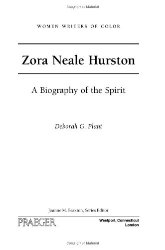 Book Cover Zora Neale Hurston: A Biography of the Spirit (Women Writers of Color)