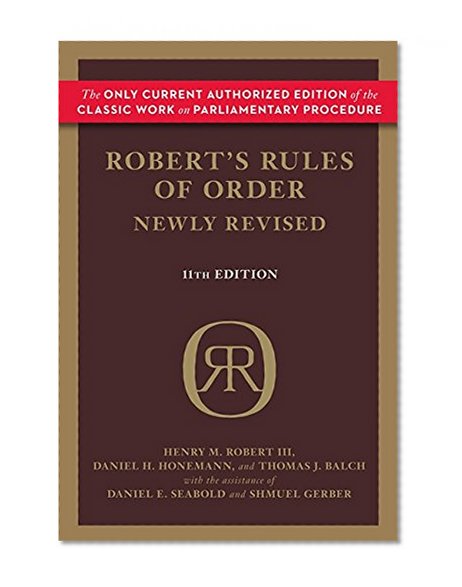 Book Cover Robert's Rules of Order Newly Revised
