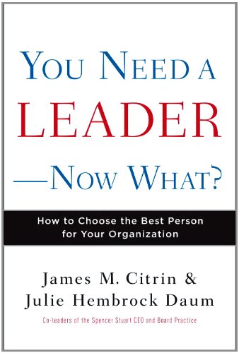 You Need a Leader--Now What?: How to Choose the Best Person for Your Organization