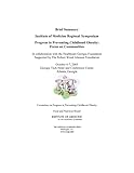 Progress in Preventing Childhood Obesity: Focus on Communities - Brief Summary: Institute of Medicine Regional Symposium