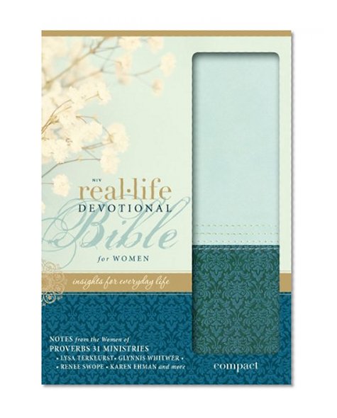 Book Cover NIV, Real-Life Devotional Bible for Women, Compact, Imitation Leather, Green/Blue: Insights for Everyday Life