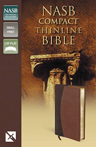 Book Cover NASB, Thinline Bible, Compact, Leathersoft, Brown, Red Letter Edition