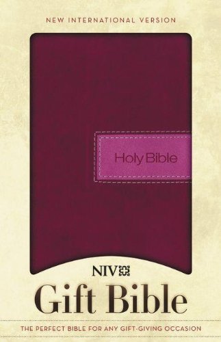 Book Cover NIV, Gift Bible, Leathersoft, Pink, Red Letter Edition