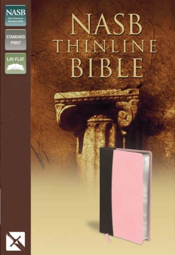 Book Cover NASB, Thinline Bible, Leathersoft, Pink/Brown, Red Letter Edition