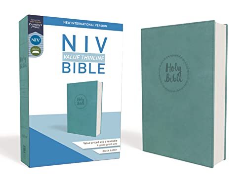 Book Cover NIV, Value Thinline Bible, Leathersoft, Blue, Comfort Print