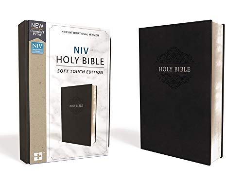 Book Cover NIV, Holy Bible, Soft Touch Edition, Leathersoft, Black, Comfort Print