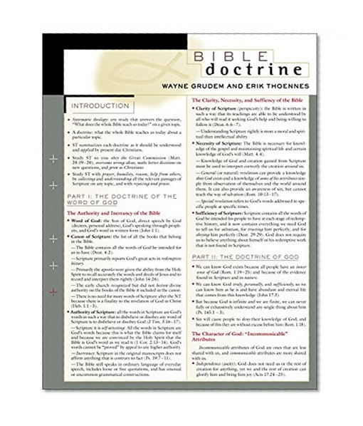 Book Cover Bible Doctrine Laminated Sheet