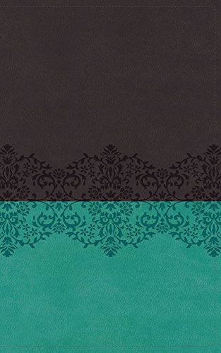 Book Cover NIV, Life Application Study Bible, Second Edition, Personal Size, Leathersoft, Gray/Teal, Red Letter
