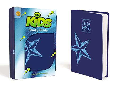 Book Cover KJV, Kids Study Bible, Leathersoft, Blue