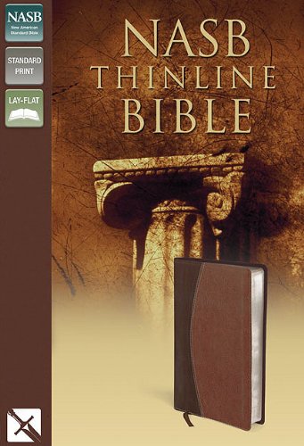 Book Cover NASB, Thinline Bible, Leathersoft, Brown, Red Letter Edition
