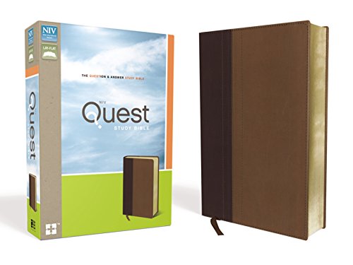 NIV, Quest Study Bible, Leathersoft, Burgundy/Tan: The Question and Answer Bible