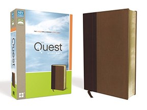 NIV, Quest Study Bible, Leathersoft, Burgundy/Tan: The Question and Answer Bible