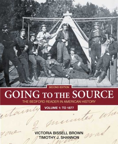 Book Cover Going to the Source, Volume 1: To 1877: The Bedford Reader in American History