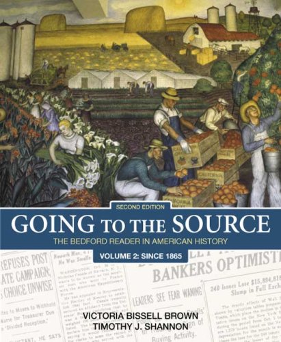 Book Cover Going to the Source, Volume 2: Since 1865: The Bedford Reader in American History