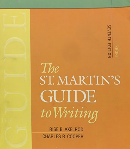 St. Martin's Guide to Writing 7e Short & Everyday Writer 3e & Lunsford Research Pack