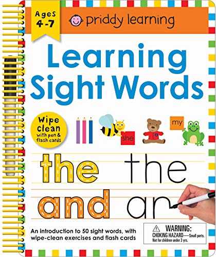 Book Cover Wipe Clean: Learning Sight Words: Includes a Wipe-Clean Pen and Flash Cards! (Wipe Clean Learning Books)