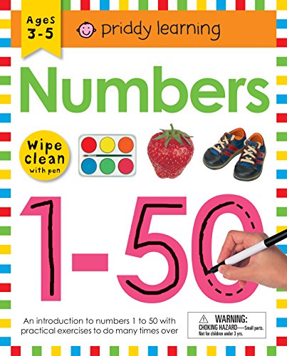 Book Cover Wipe Clean Workbook: Numbers 1-50: Ages 3-5; Wipe-Clean with Pen (Wipe Clean Learning Books)