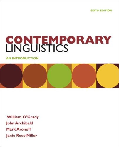 Book Cover Contemporary Linguistics