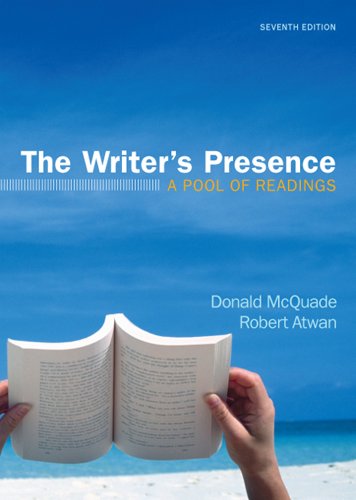 Book Cover The Writer's Presence: A Pool of Readings