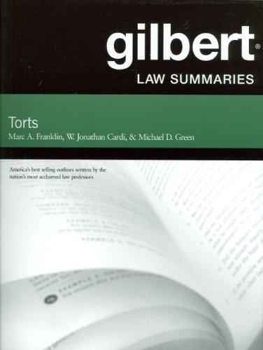 Book Cover Gilbert Law Summaries on Torts, 24th Edition