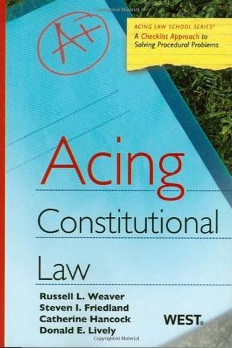 Book Cover Acing Constitutional Law (Acing Law School) (Acing Series)
