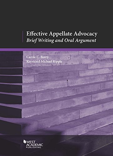 Book Cover Effective Appellate Advocacy: Brief Writing and Oral Argument (Coursebook)