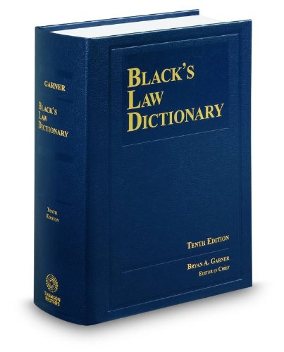 Book Cover Black's Law Dictionary, 10th Edition