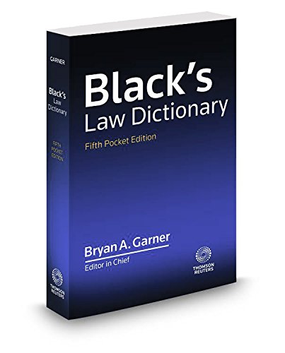 Book Cover Blackâ€™s Law Dictionary, Pocket, 5th Edition