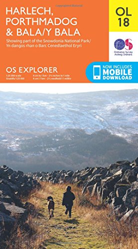 Harlech, Porthmadog & Bala / Y Bala (OS Explorer Map)