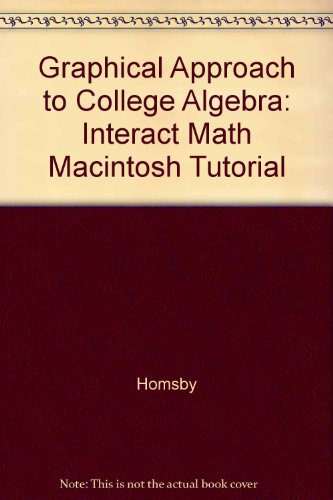 Graphical Approach to College Algebra: Interact Math Macintosh Tutorial