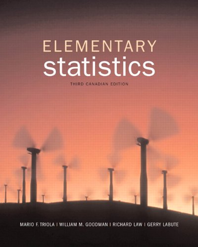 Elementary Statistics, Third Canadian Edition (3rd Edition)