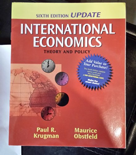 International Economics : Theory and Policy. 6th Ed