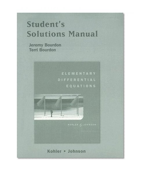 Student Solutions Manual for Elementary Differential Equations