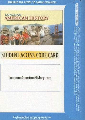 LongmanAmericanHistory.com -- Standalone Access Card -- for Vol. I or II (1-semester access)