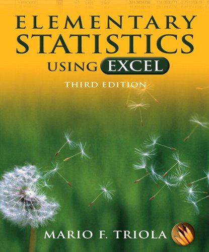 Elementary Statistics Using Excel, 3rd Edition (Book & CD-ROM)