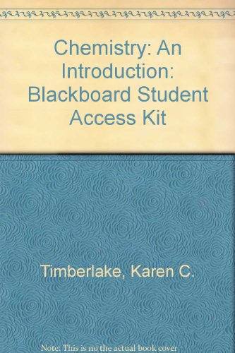 Blackboard Student Access Kit for Chemistry: An Introduction