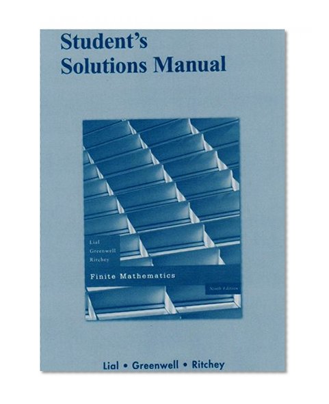 Student Solutions Manual for Finite Mathematics